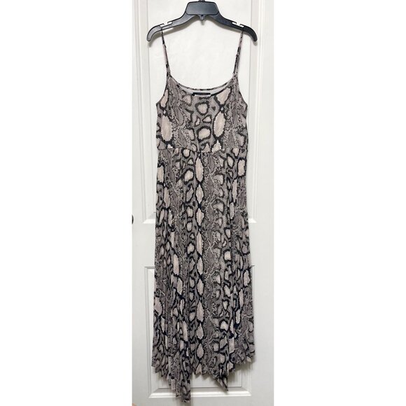 All Saints Donatello Snake Print Sleeveless Midi Dress Size M - Picture 2 of 11